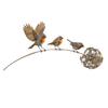 Gedenk-Gartenstecker Tierstecker, Rustikale Hofkunst-Dekorationen mit Löwenzahn-Akzent, Metall-Außen-Deko-Skulptur für Rasen Terrasse Blumenbeet