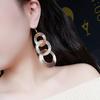 Punk Gold Colour Big Geometric 3 Circle Metal Long Dangle Earrings For Women Bohemian Party Exaggerated Fashion Jewelry