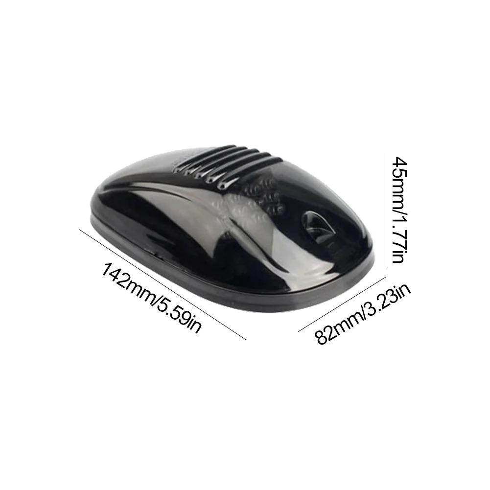 5Pcs 12V/24V Car Cab Roof Top Running Marker Light IP68 Waterproof Smoked Amber 12 LED Top Clearance Running Light