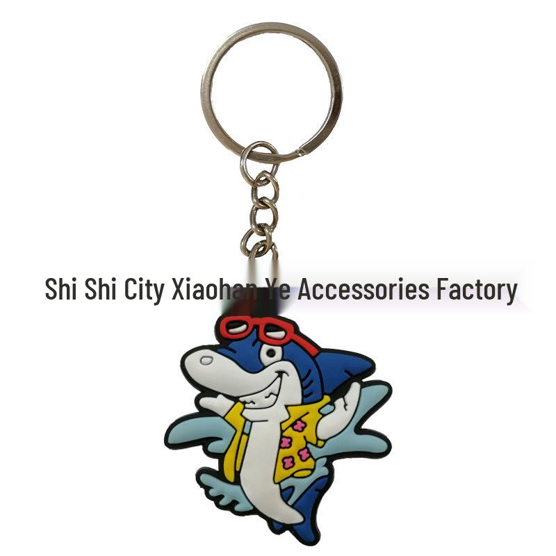Ocean Shark PVC Keychain Pendant Ornament Gift
