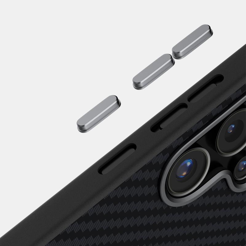 Fashion 2C Carbon Fiber Texture For Samsung Galaxy S25 FE S25FE Magsafe Case Camera Circle Mobile Phone Cover