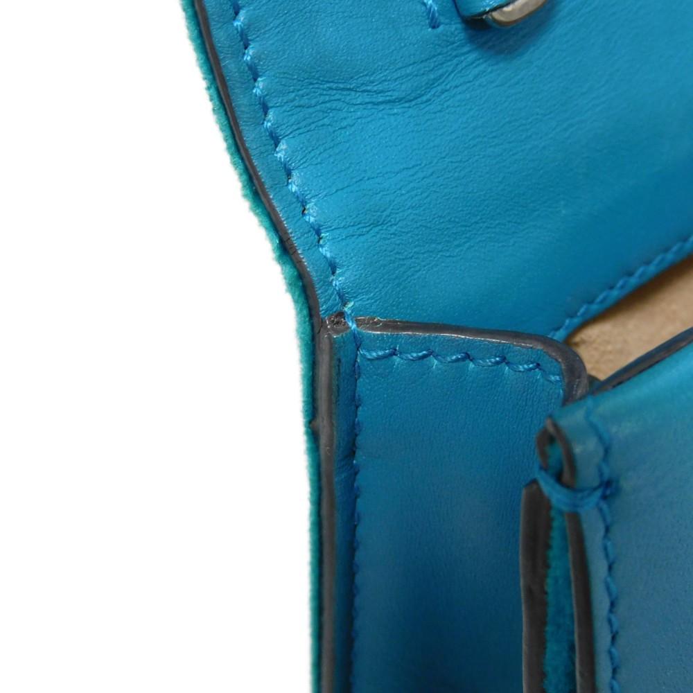Used Dionysus Super Mini Bag 9539 476432 K4DNN 4471 7921 Tiger Head Crystal Velvet Turquoise Women's from Japan