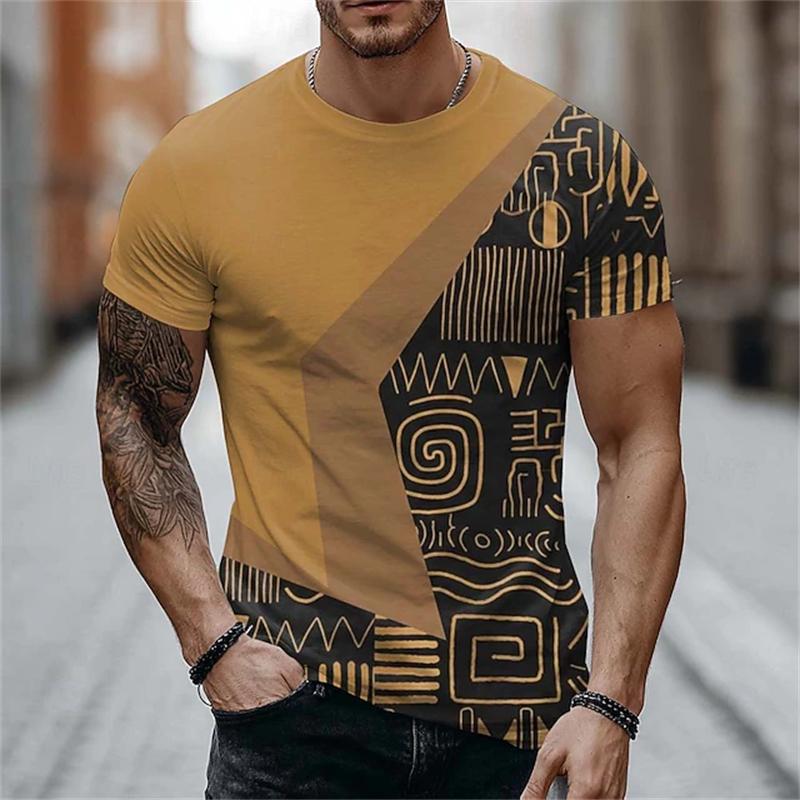 2026 Retro Ethnic-Inspired T-Shirt 3D Printed Men s Streetwear Loose-Fit Short-Sleeve T-Shirt Summer Men s T-Shirt Y2K Fashion XL