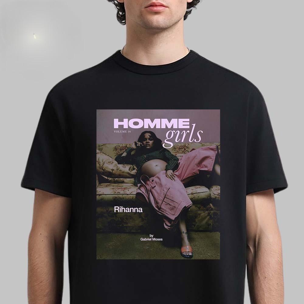Рианна украшает обложку HommeGirls Том 14 2025 Унисекс Футболка Унисекс Футболка L