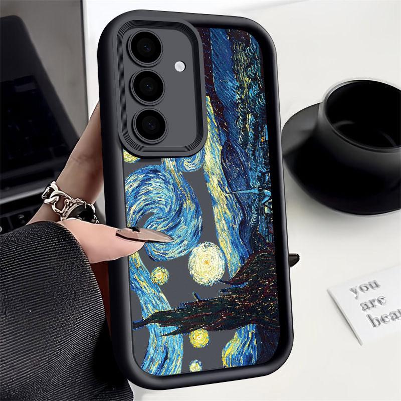 Van Gogh Oil Painting Sunflower Starry Sky Phone Case For Samsung S26 S25 S24 S23 S21 Ultra For Galaxy S25 S24 FE S26 Plus Cover
