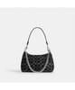 COACH Terry Shoulder Bag In Signature Satin Cet14 Sv/Bk