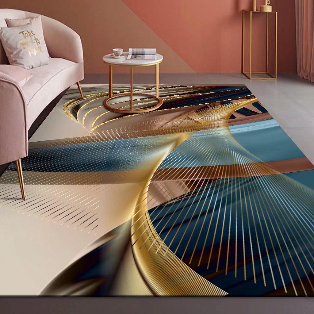 3D Art Pattern Print Carpet Modern Living Room Carpets Lounge Sofa Decoration Rug Soft Comfortable Bedroom Bedside Floor Mat