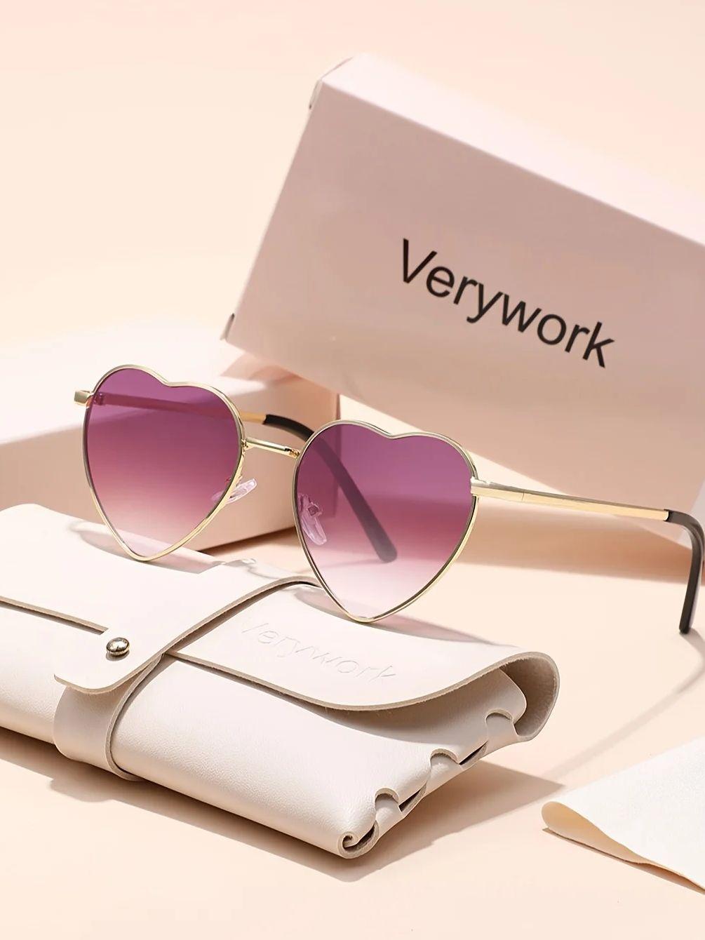 

1 шт. Очень работающие очки модной формы в виде сердца с полым каркасом для защиты от ветра и солнца, подарок для вечеринки, праздника.