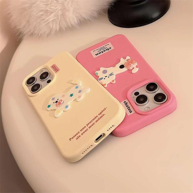 Cute 3D Silicone Phone Case For iPhone 16 15 14 13 12 Pro Max Shockproof Soft Cover