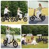 Vélo Électrique Pliable 16"-Moteur 250W-Batterie 36V 10.4Ah-3 Vitesses-Charge 120 kg-Autonomie 56 km-Angle d'escalade 15%-Noir