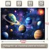 One space-themed backdrop fabric showcasing the galaxy and planetary landscapes is an excellent choice for a birthday party.