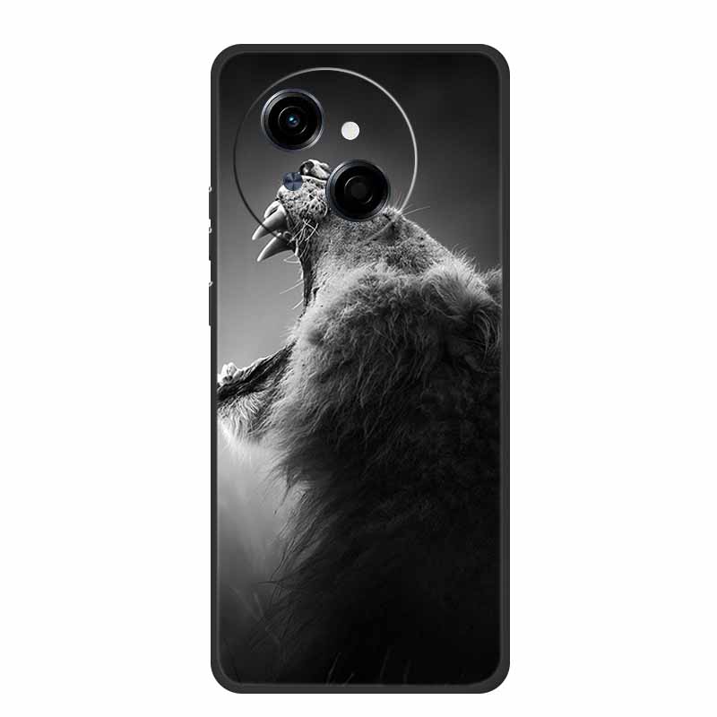 For Tecno Spark 40C Phone Case 6.67" Fashion Photos Black Silicone Soft TPU Case For Tecno Spark 40C Back Cover Cases 40 C Coque