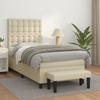 3137641 vidaXL Divan Bed with Mattress Black 90x200 Cm Faux Leather