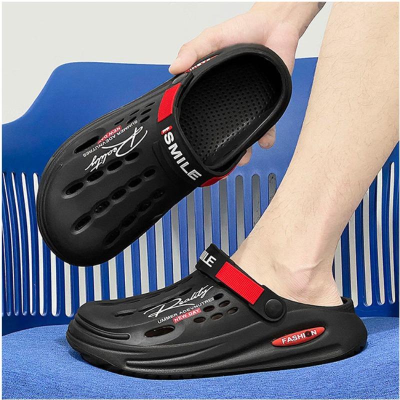 Höhlenschuhe für Männer, Indoor-Sandalen mit Eva-Profil und Shit-Feel-Gefühl, Sandalen-Hausschuhe für zwei Personen, Outdoor-Strandschuhe, Herren-Hausschuhe