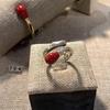 Chic And Elegant Silver Matchstick Head Ring Unique Geometric Design For Women