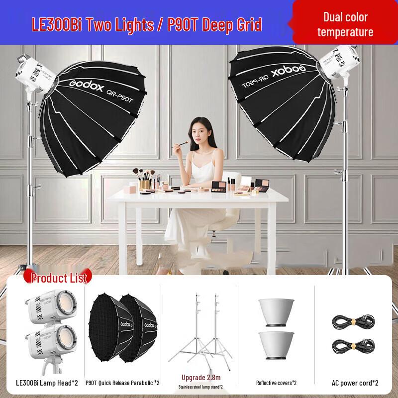 Godox LE300Bi Bi-color 300W LED Studio Light Kit