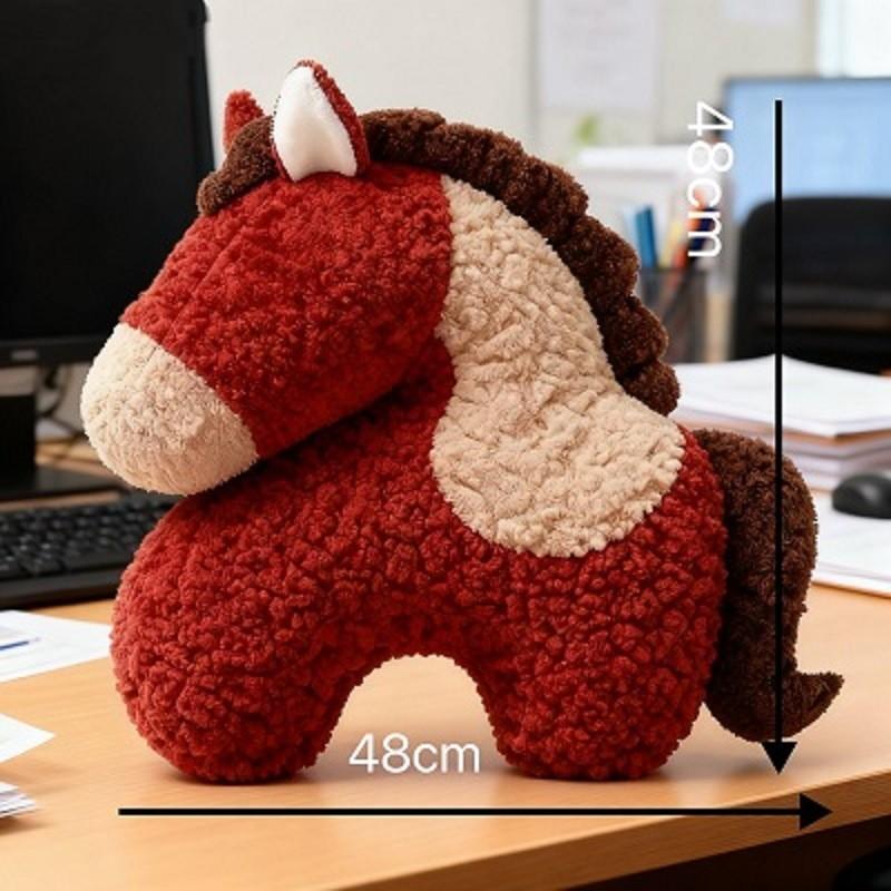 

Year Of The Horse Pillow Special-Shaped Plush Doll Sofa Living Room Decoration Christmas And New Year Giftv horse
