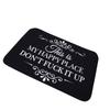 Funny Doormat Diatomite Non Slip Soft Floor Mat Super Absorbent for Home Bathroom Entryway Porch Decoration Black