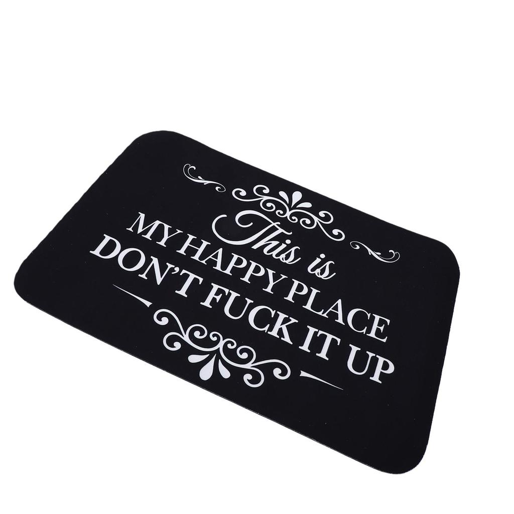 Funny Doormat Diatomite Non Slip Soft Floor Mat Super Absorbent for Home Bathroom Entryway Porch Decoration Black