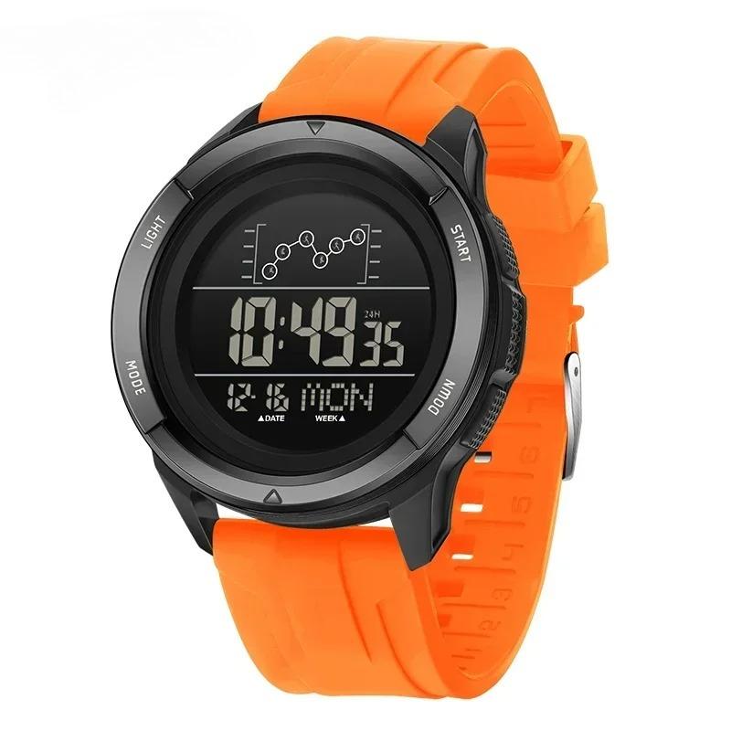 Military Sport Man Watch Silicone Strap LED Digital Display Multifunction Alarm Clock Countdown Waterproof Wristwatch