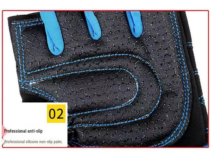 Unisex Non-slip Half Finger Fitness Gloves with Wrist Support for Outdoor Sports