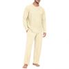 Men's Long Sleeve Pajama Set for Sleep and Loungewear - Soft Comfortable Two-Piece Sleepwear