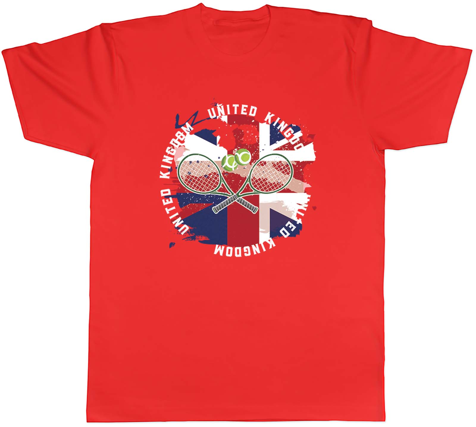 Tennis Sports With United Kingdom Flag Unisexs Unisex TShirt Tee Gift S