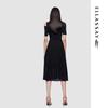 ELLASSAY Women's Off-Shoulder Asymmetric Deconstructed Mid-Length Dress