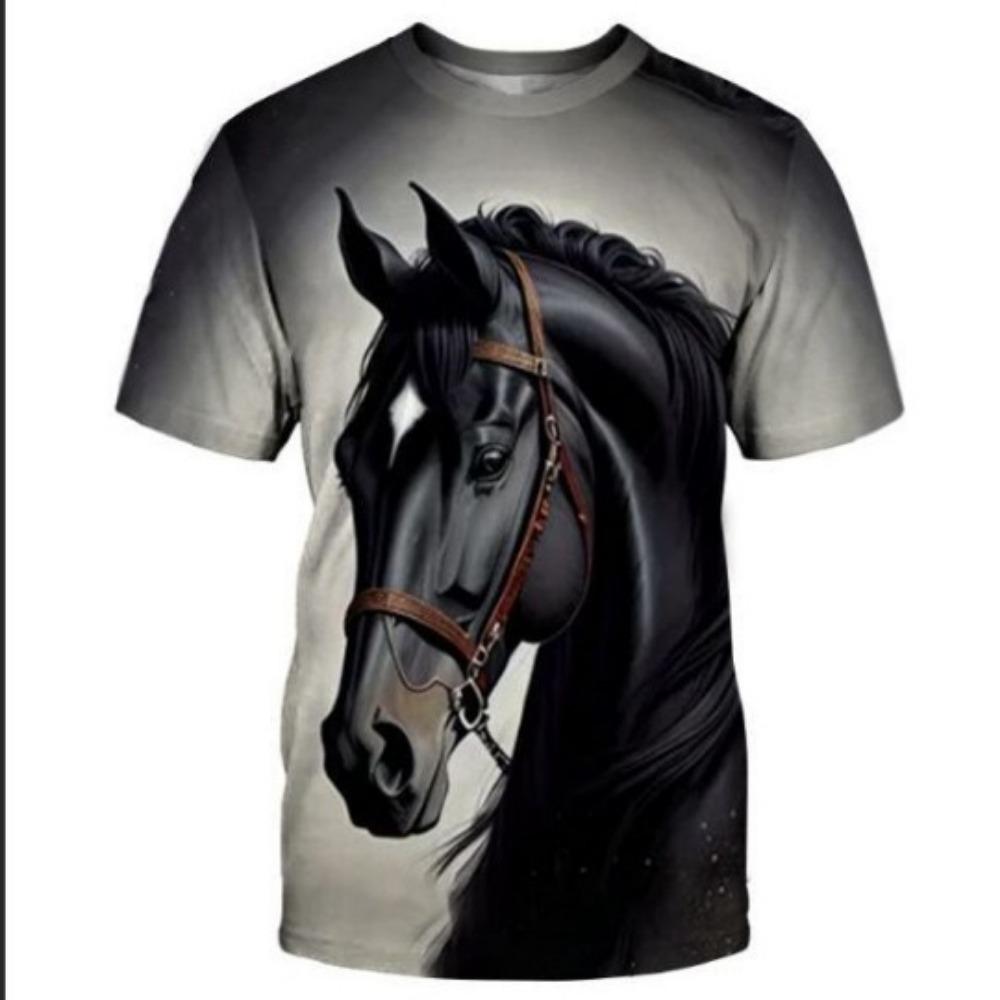 2025 Cross border Foreign Trade New 3D Printed Men's Round Neck Short Sleeve Casual T-shirt