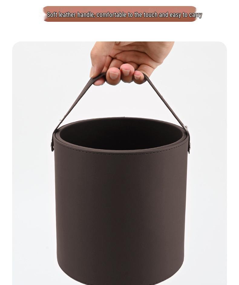 Leather Multifunctional Car Trash Can & Storage Bucket