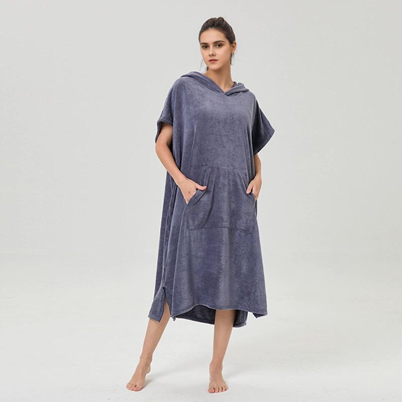 Multifunctional Quick-Dry Poncho Bathrobe: Absorbent Towel for Yoga, Running, Surfing, and Sports