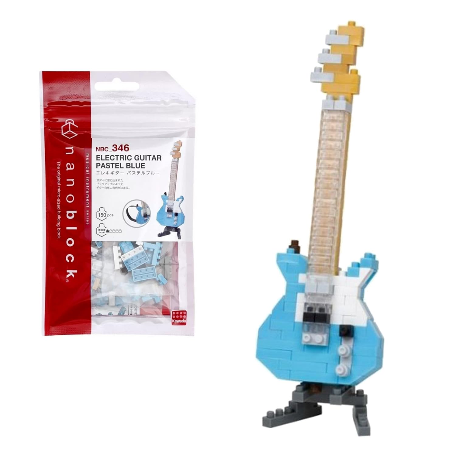 

nanoblock Kawada Nanoblock Electric Guitar Pastel Blue NBC_346