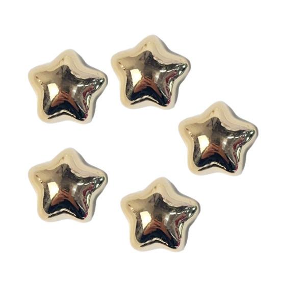 

Metallic Star Charms 16mm Electroplated Flatback Stars Five-Pointed Star Charms for DIY Mobile Phone Cases Jewelry Making Hairpins Craft Supplies 20PCS
