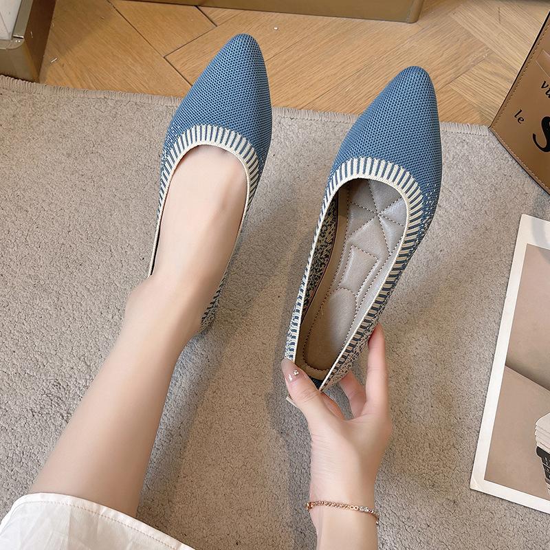 Chaussons Ballerines Femme En Maille Légère - Slip-on D'été Confortables à Semelle Antidérapante