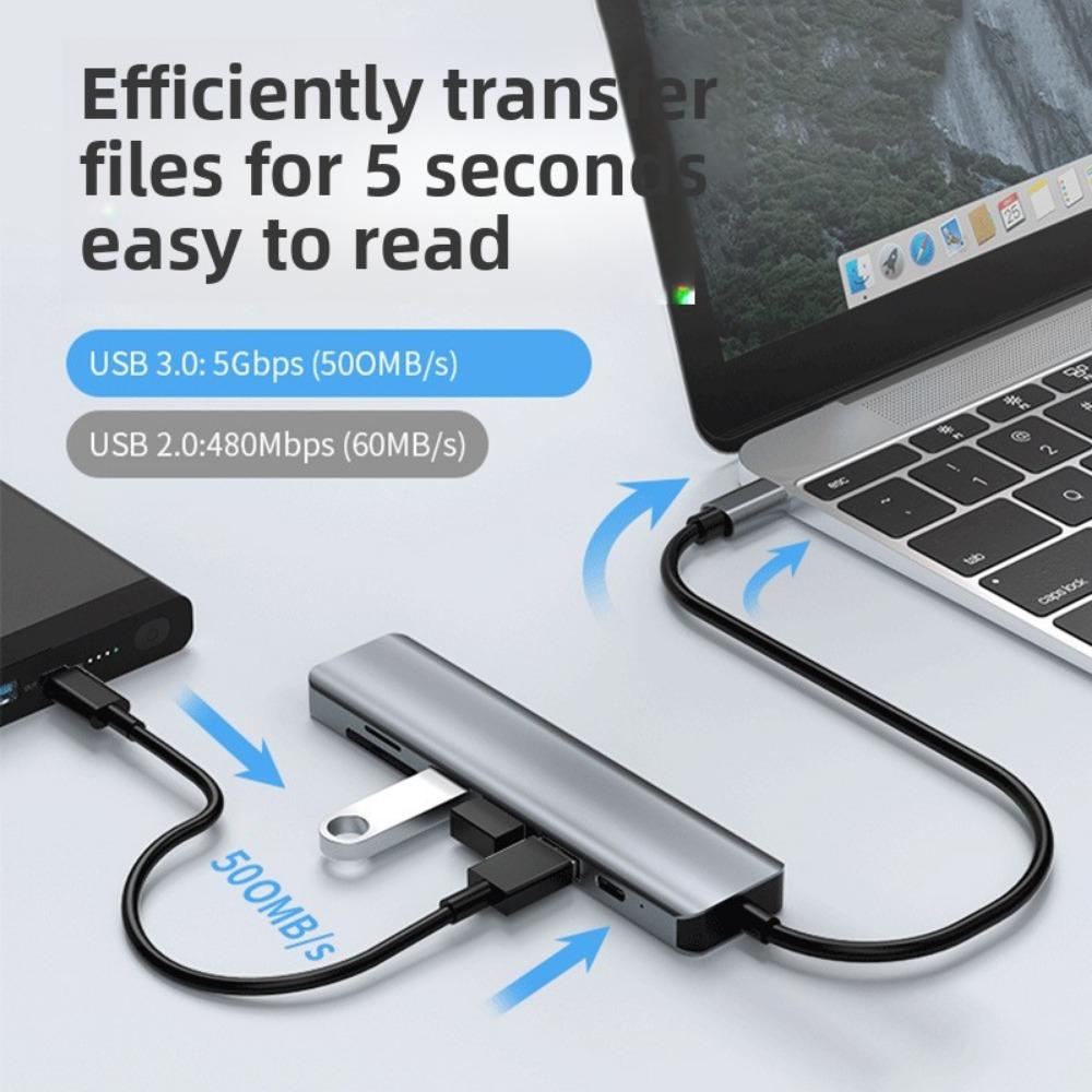 7 in 1 USB 3 0 Docking Station for MacBook Adapter Hub Converter Splitter Expander