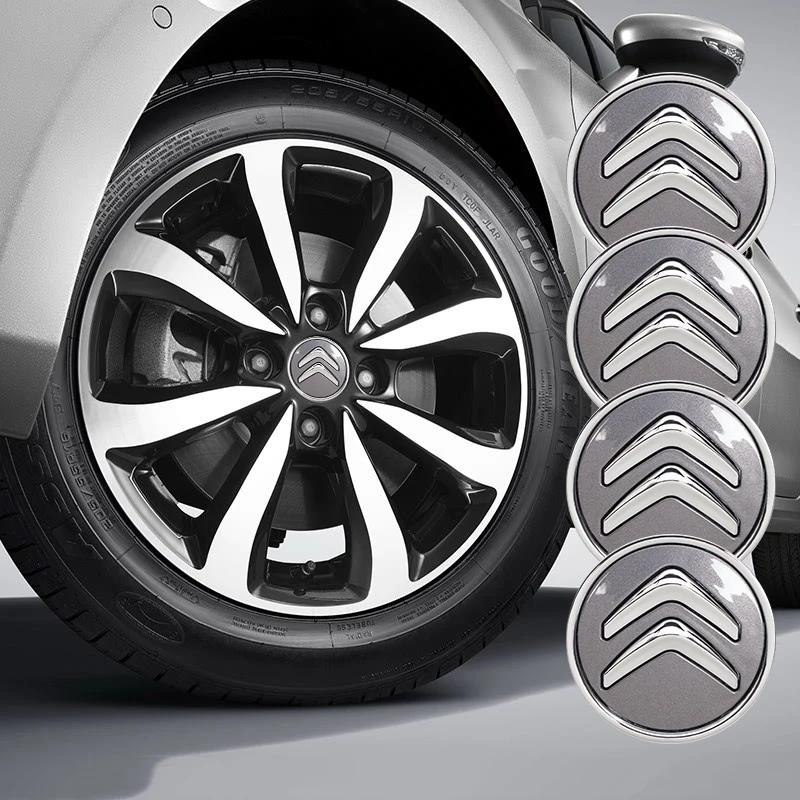 4 Stück 56/60mm Autoemblem Radnabendeckel Zubehör für Citroen C1 C2 C3 C6 C8 C4 Picasso Xsara C5 Aircross Cactus Berlingo anf123