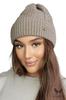 Sappho Women' Set Hat with Snood, Dark Beige Color