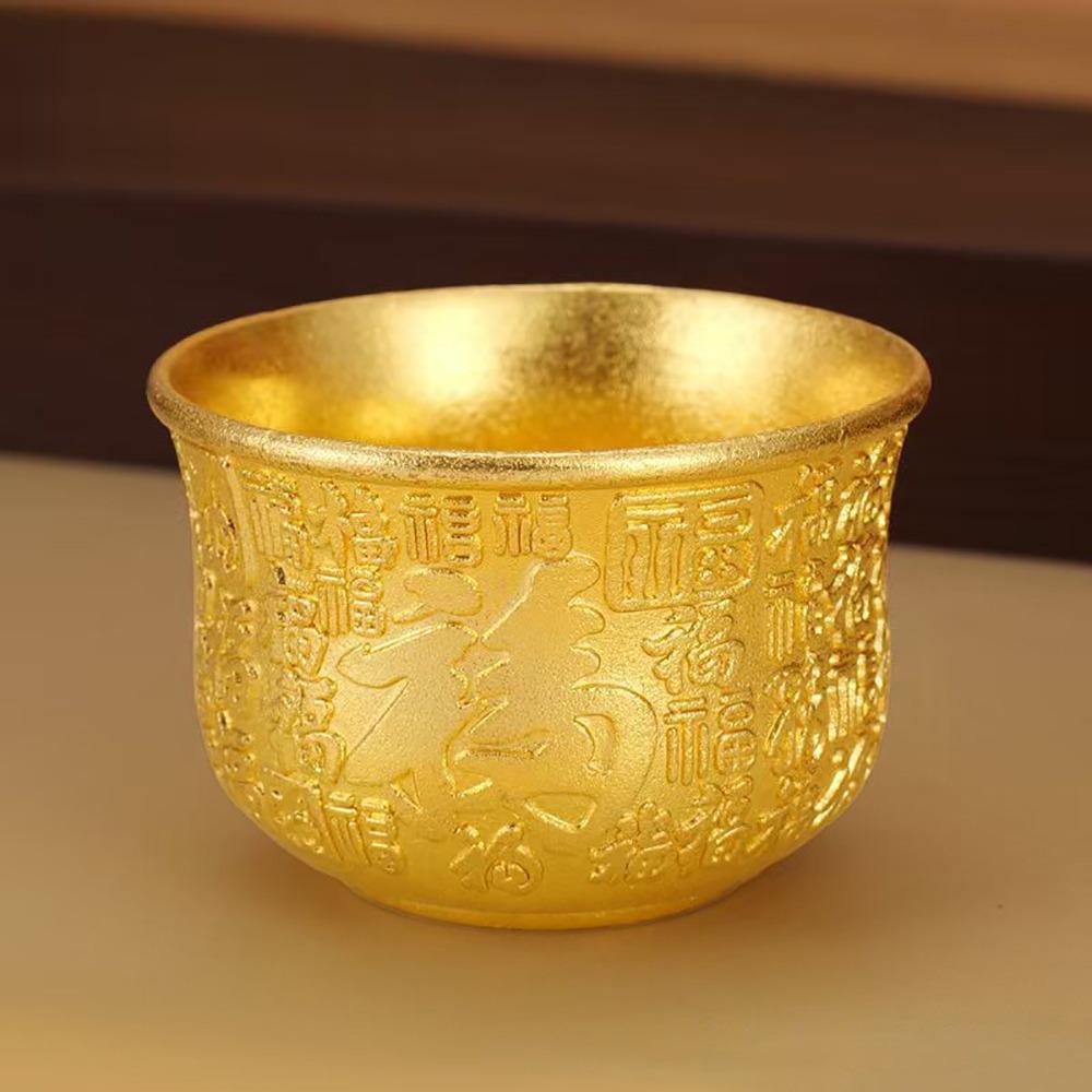 

1Pcs Small Mini Baifu Rice Cylinder 5cm Baifu Cup Alloy Cornucopia Home Decoration Accessories