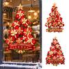 Removable PVC Glass Film Stacked Gift Boxes Christmas Tree Window Cling Creative Static Sticker Seasonal Ornamentation Decal for Holiday Home
