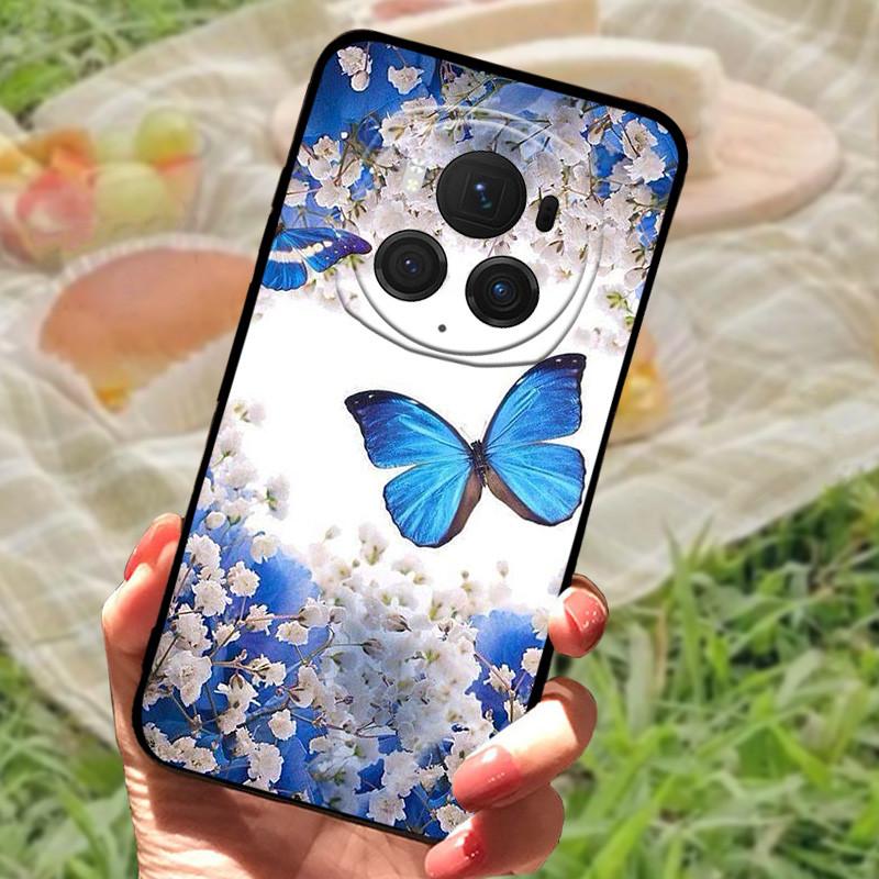 Für Honor Magic6 Pro Hülle Abdeckung Honor Magic6 Silikon Weich Marmor Schwarz Stoßstange Funda Coque für Honor Magic 6 Pro Vollständig Schützend
