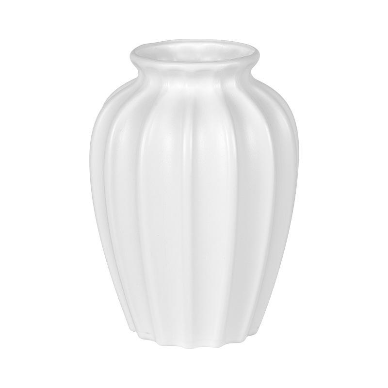 New Chinese Style Decorative White Plastic Flower Vase for Artificial or Real Flowers