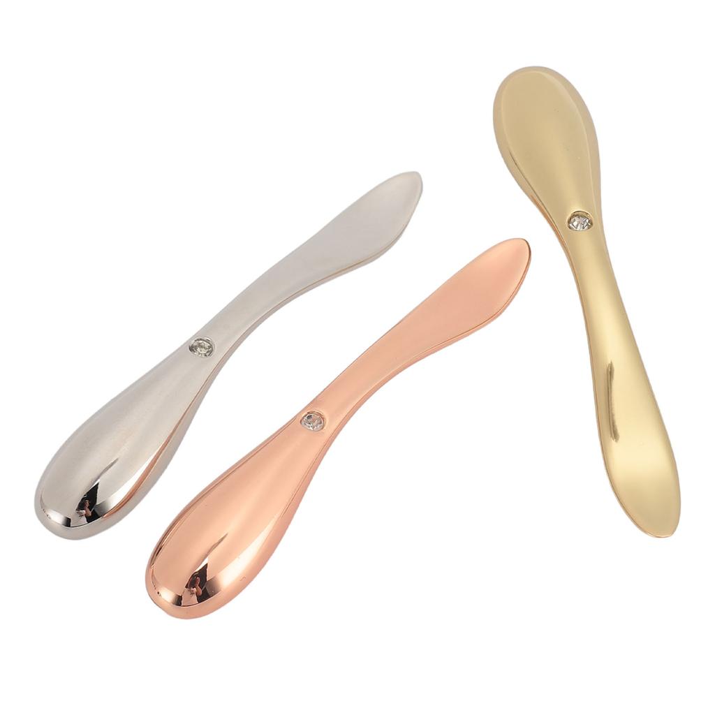 3 Stück Make-up Spatel Zinklegierung Vielseitig Hautstraffung Augencreme Make-up Löffel Schaufel Werkzeug für Gesichtscreme Feuchtigkeitscreme