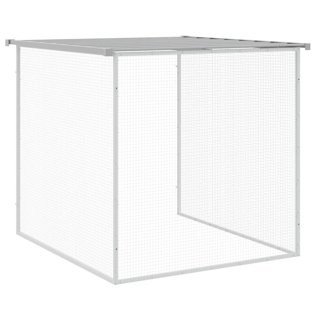 Vidaxl Chicken Coop, With Roof, Light Gray, 203X98X90 Cm, Steel