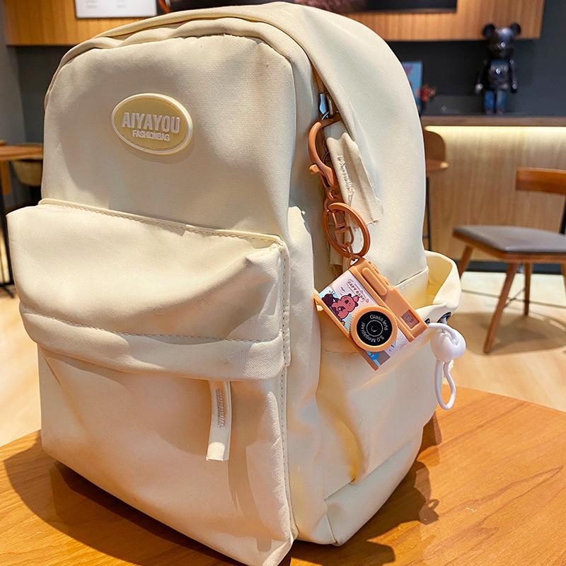 Trendy Capybara Camera Keychain: Flashing Plush Toy Schoolbag Charm Gift