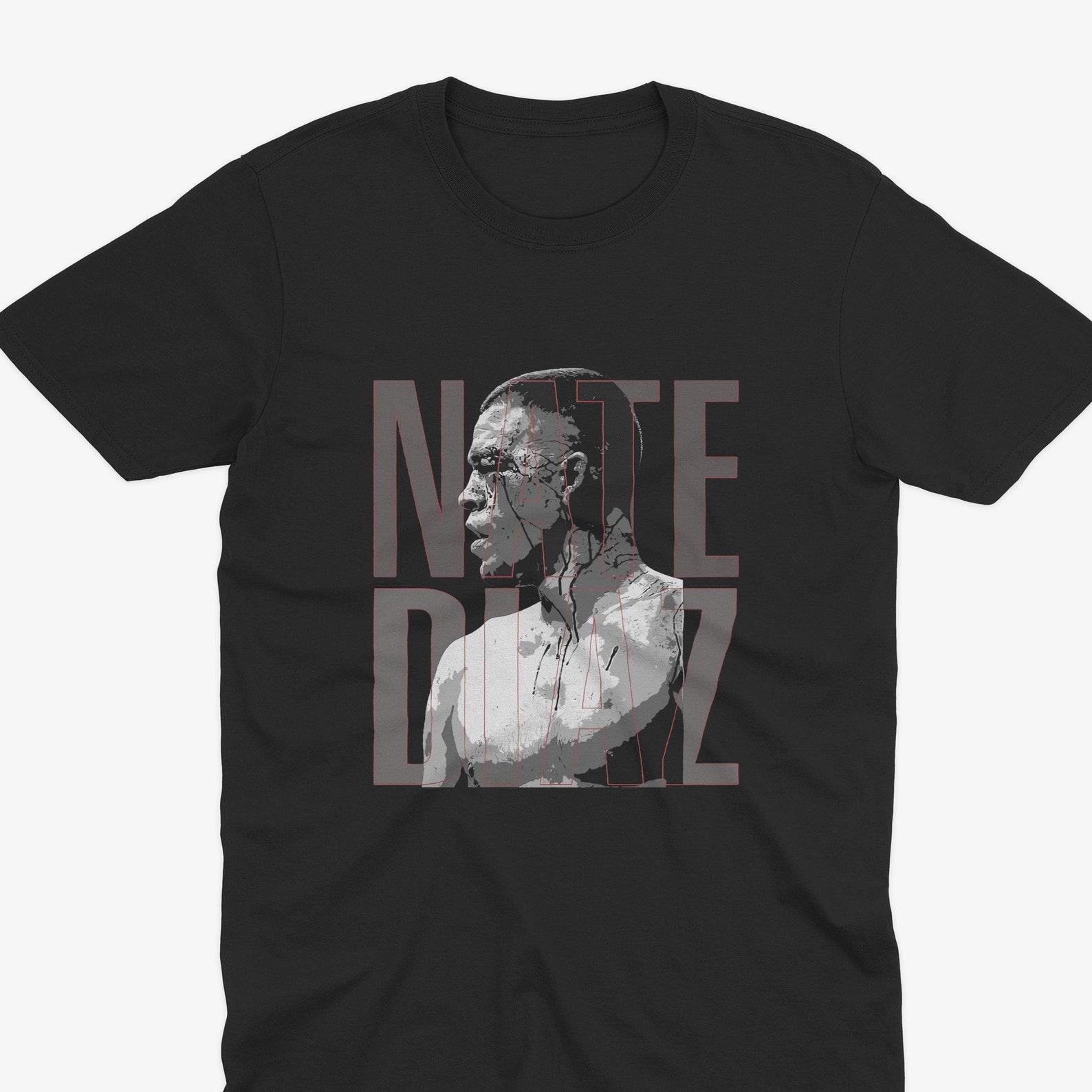 Nate Diaz Portrait T-Shirt – Iconic MMA Fighter Tribute Design, MMA T-Shirt, mma fan, Ufc fan, Ufc T-Shirt, Diaz Brothers, Nate Diaz T-Shirt L