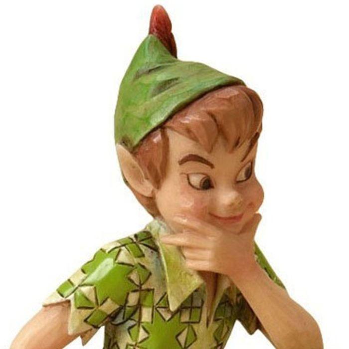 Figurine - Disney Tradition by Jim Shore - Peter Pan Childhood Champion - Effet bois - Hauteur 11 cm
