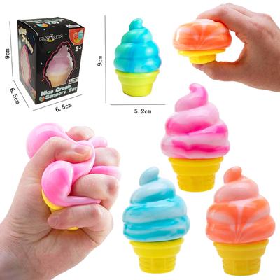 Sensory Squeeze Toy Ice Cream Color Squishy Stress Relief Fidget Toys Children Adults Collectable Surprise Relief Ball Toys
