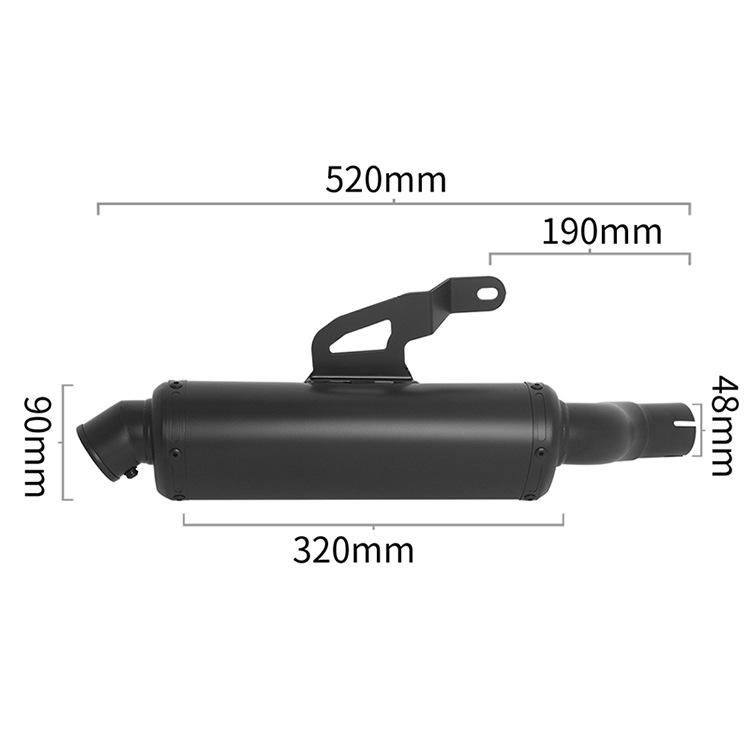 FIRE TORCH fits Triumph Scrambler400X, Speed Four 400 exhaust tail.