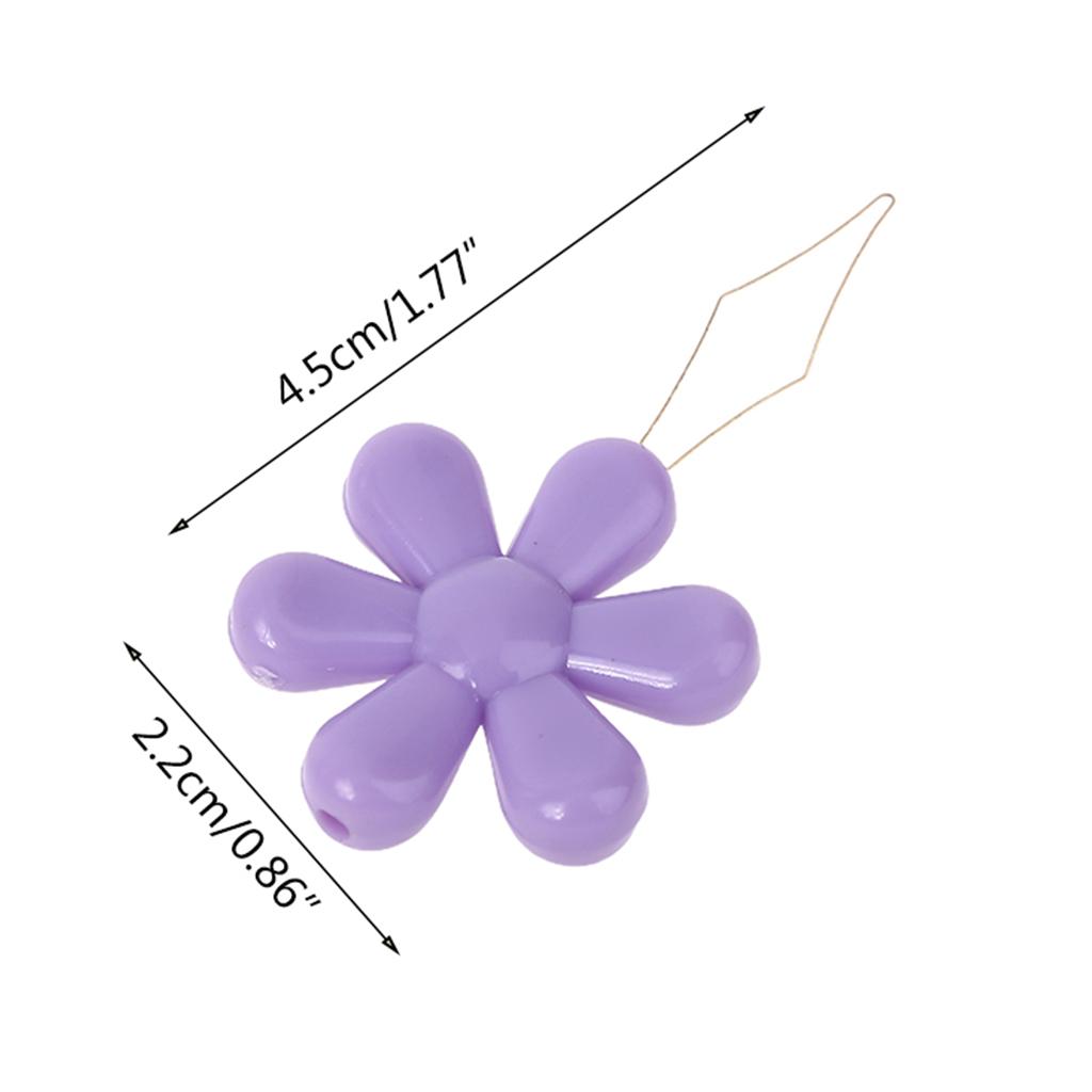 20pcs/box Flower Shape Wire Loop Needle Threaders for Cross Stitch Embroidery Sewing Needlework Thread Guide