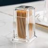 Toothpick Box Large Capacity Convenient Thickened Dustproof Acrylic Transparent Toothpick Holder Box Home Accessories